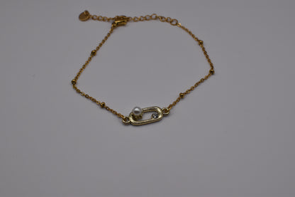 Gold Pin Bracelet
