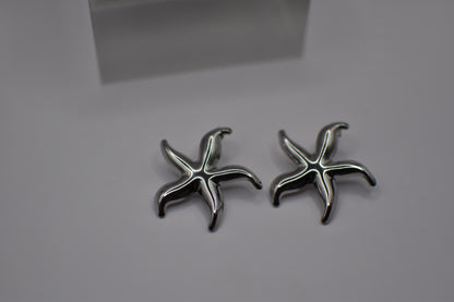 Silver Starfish Earrings