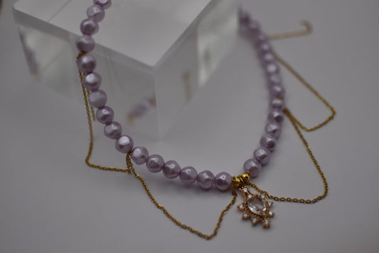 Purple Pearl Necklace