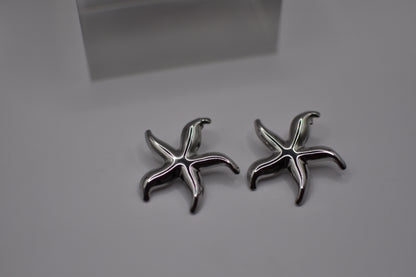 Silver Starfish Earrings