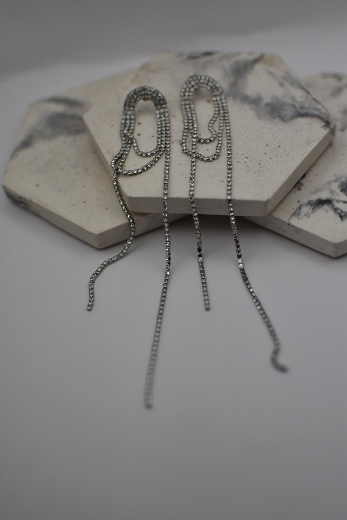 Silver Crystal Earrings