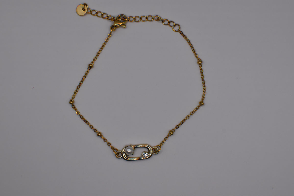 Gold Pin Bracelet