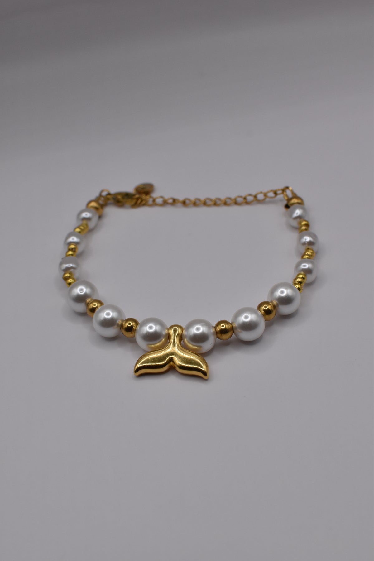 Gold pearl mermaid bracelet