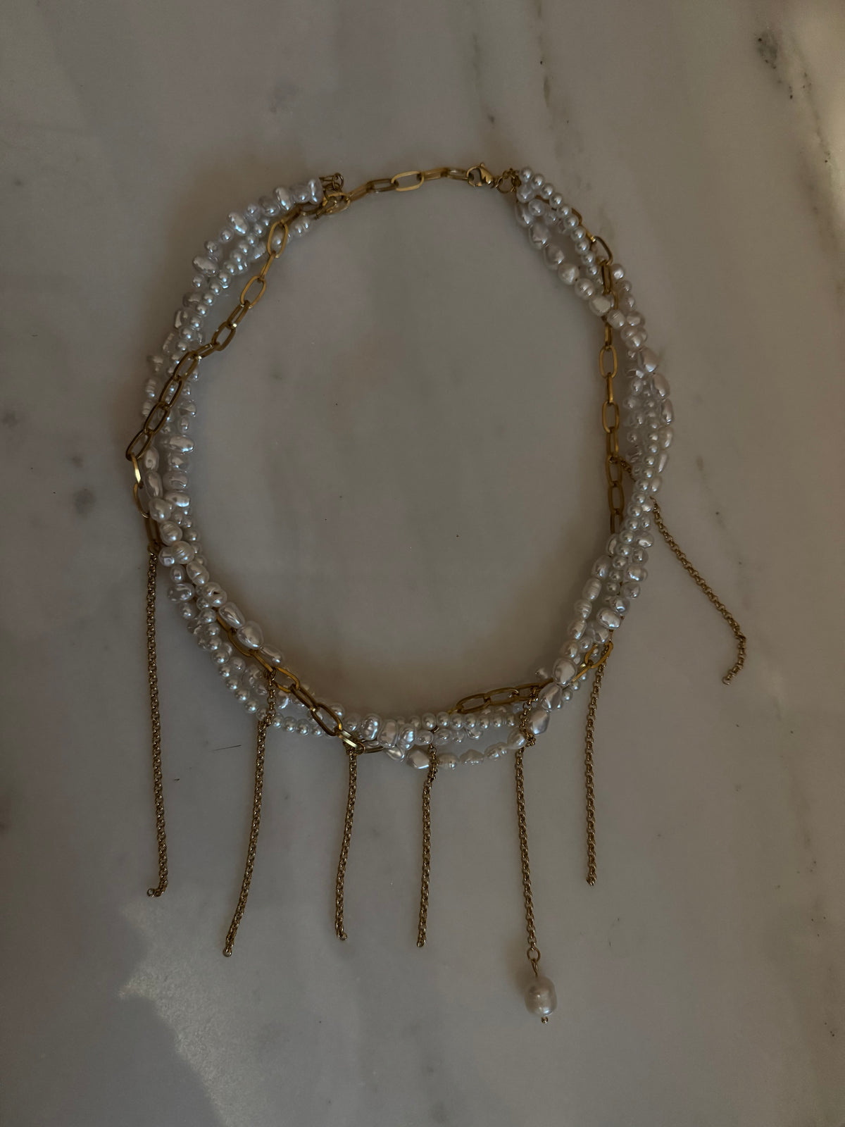 Triple Pearl Necklace