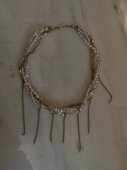 Triple Pearl Necklace
