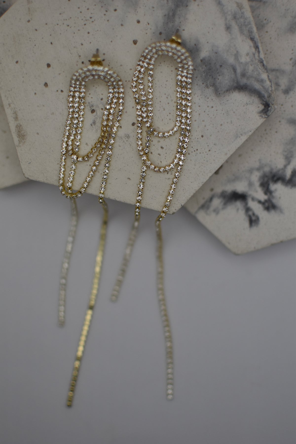 Gold Crystal Earrings