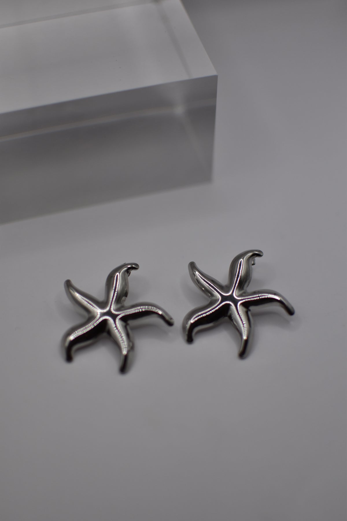 Silver Starfish Earrings