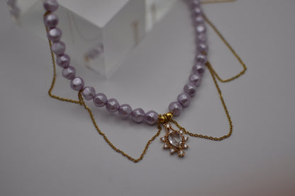 Purple Pearl Necklace