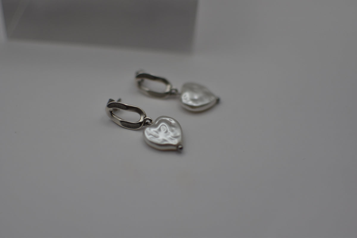 Silver Drop Heart