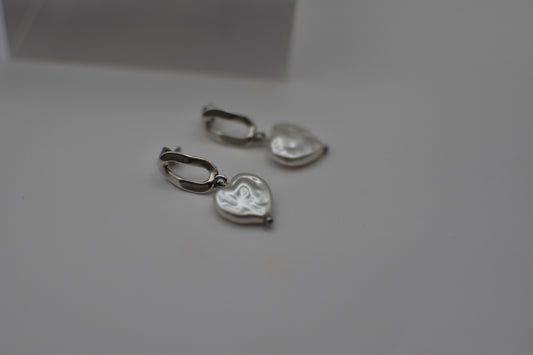 Silver Drop Heart