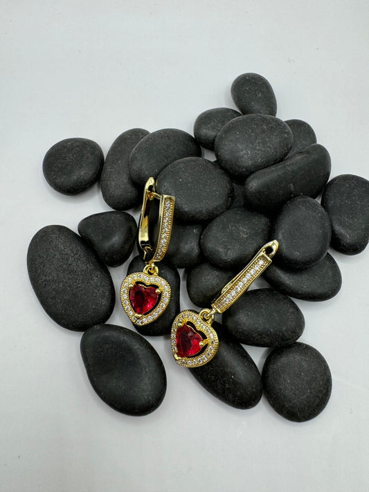 Red Heart Earrings