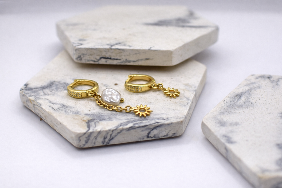 Helios Pearl Earrings